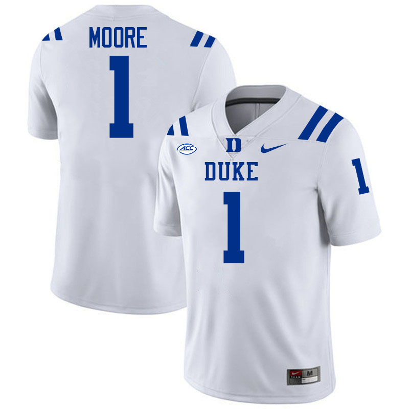 Terry Moore Duke Jersey,Duke Blue Devils #1 Terry Moore Jersey Youth College-White